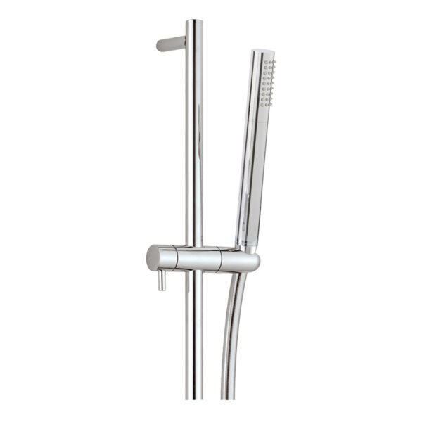 JTP Minimalist Shower Rail Kit & Single Function Handset Chrome