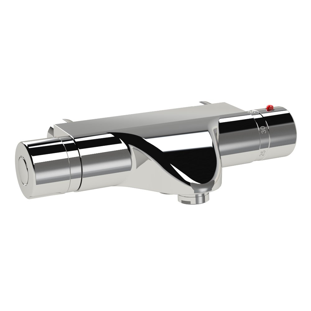 JTP Wall Mounted Thermostatic Bath Shower Mixer Tap Chrome