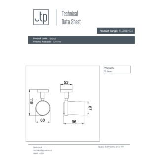 JTP Florence Tumbler Holder Chrome - Image 2