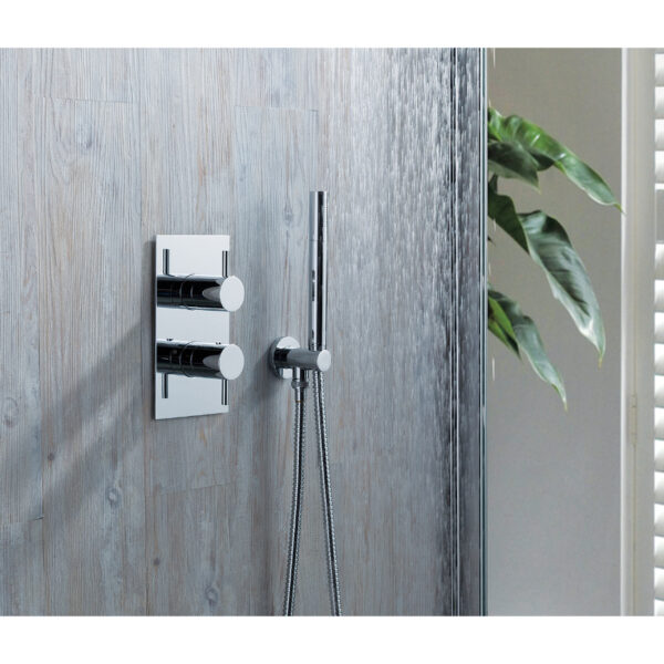 JTP Florence 1 Outlet Thermostatic Concealed Shower Valve Chrome - Image 4