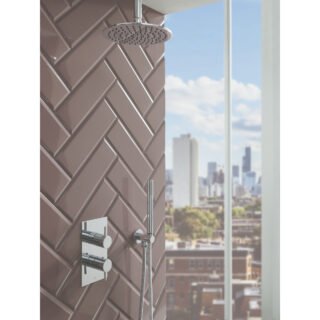 JTP Florence 2 Outlet Thermostatic Concealed Shower Valve Chrome - Image 3