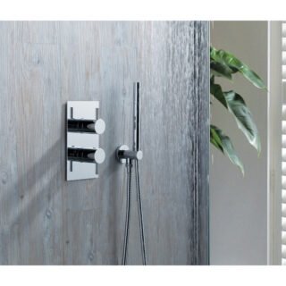 JTP Florence 2 Outlet Thermostatic Concealed Shower Valve Chrome - Image 4
