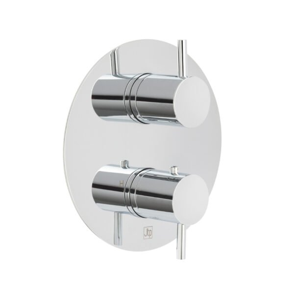 JTP Florence 3 Outlet Thermostatic Concealed Shower Valve & Oval Backplate Chrome