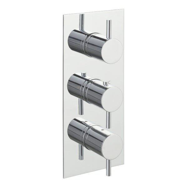 JTP Florence 2 Outlet 3 Handle Thermostatic Concealed Shower Valve Chrome