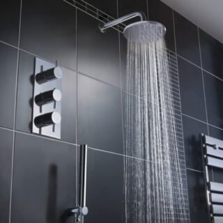 JTP Florence 3 Outlet 3 Handle Thermostatic Concealed Shower Valve Chrome - Image 3