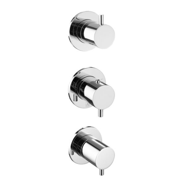 JTP Florence Modular 3 Outlet 3 Handle Thermostatic Concealed Shower Valve Chrome