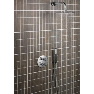 JTP Solex 2 Outlet Round Thermostatic Concealed Shower Valve Chrome - Image 3