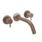 JTP Vos 3 Hole Wall Mounted Basin Mixer Tap Brushed Bronze