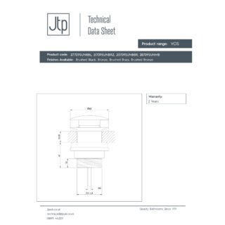 JTP Vos Slotted And Unslotted Basin Waste - Various Colour - Image 2