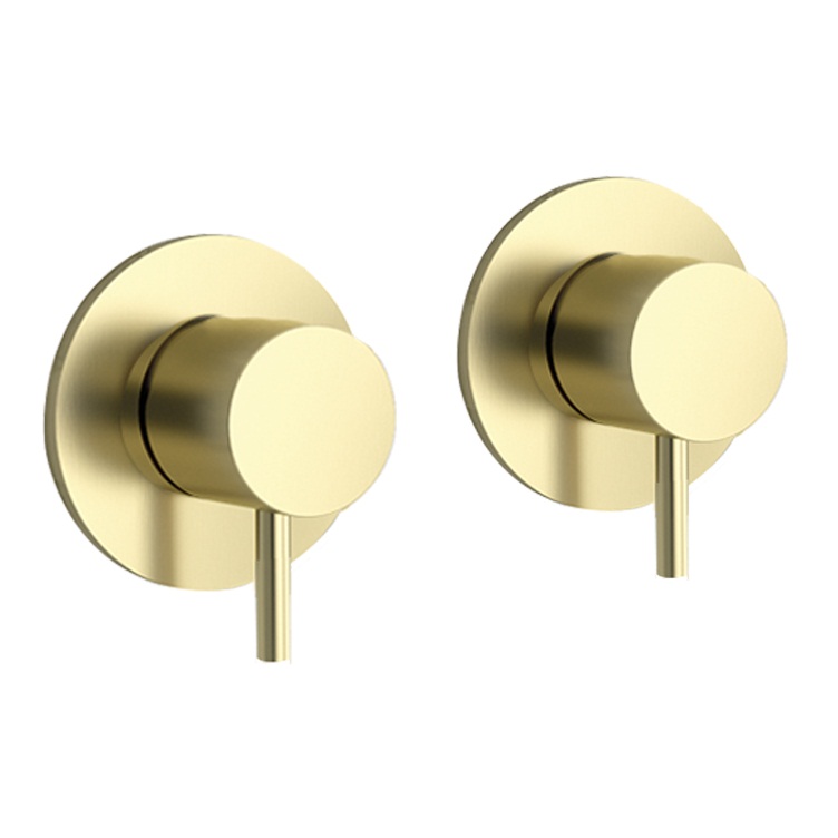 JTP Vos Wall Mounted Side Valves Pair – Various Colour - Brushed Brass