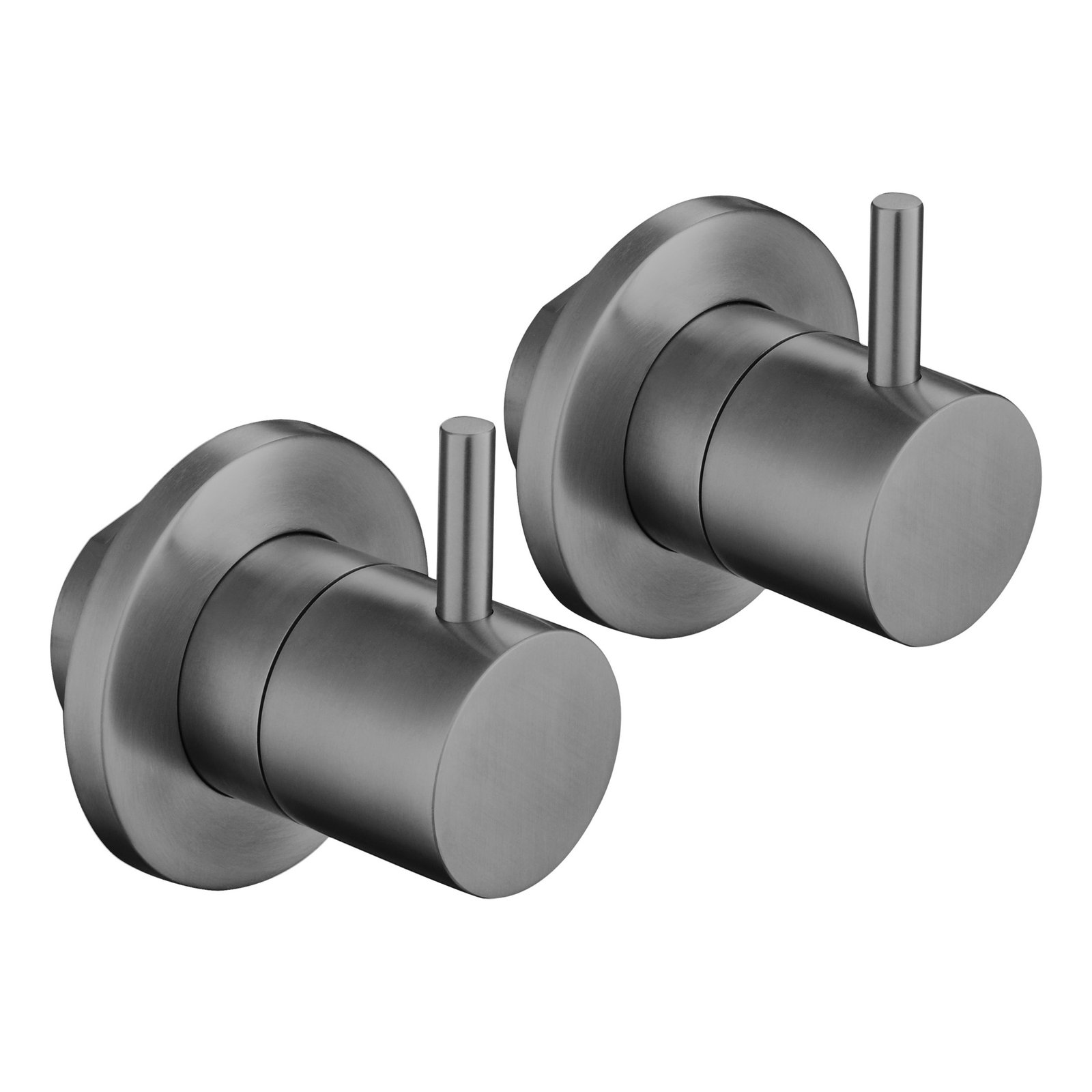 JTP Vos Wall Mounted Side Valves Pair – Various Colour - Brushed Black