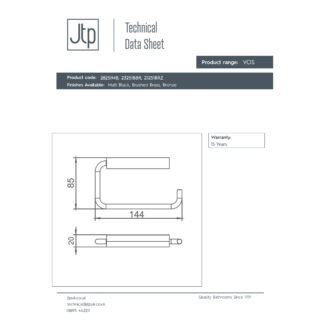 JTP Vos Wall Mounted Soap Dispenser - Various Colour - Image 3