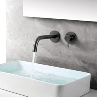 JTP Vos 2 Hole Wall Mounted Basin Mixer Tap - 200mm Spout Reach - Various Colour - Image 4