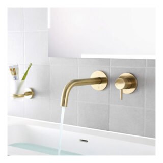 JTP Vos 2 Hole Wall Mounted Basin Mixer Tap - 200mm Spout Reach - Various Colour - Image 6