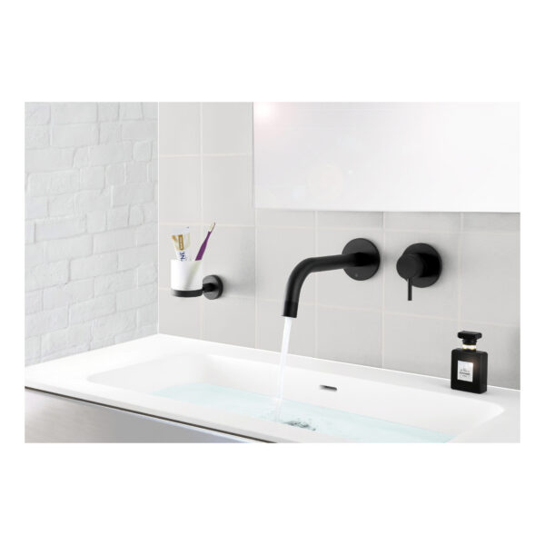 JTP Vos 2 Hole Wall Mounted Basin Mixer Tap - 150mm Spout Reach - Various Colour - Image 3
