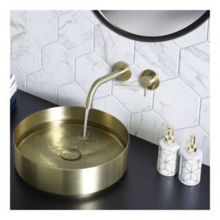 JTP Vos 2 Hole Wall Mounted Basin Mixer Tap - 150mm Spout Reach - Various Colour - Image 5