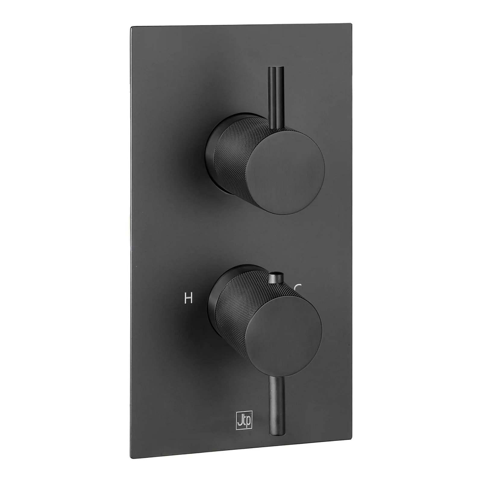 JTP Vos 2 Outlet Thermostatic Concealed Shower Valve – Various Colour - Matt Black