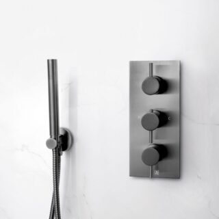 JTP Vos 3 Outlet 3 Handle Thermostatic Concealed Shower Valve - Various Colour - Image 3