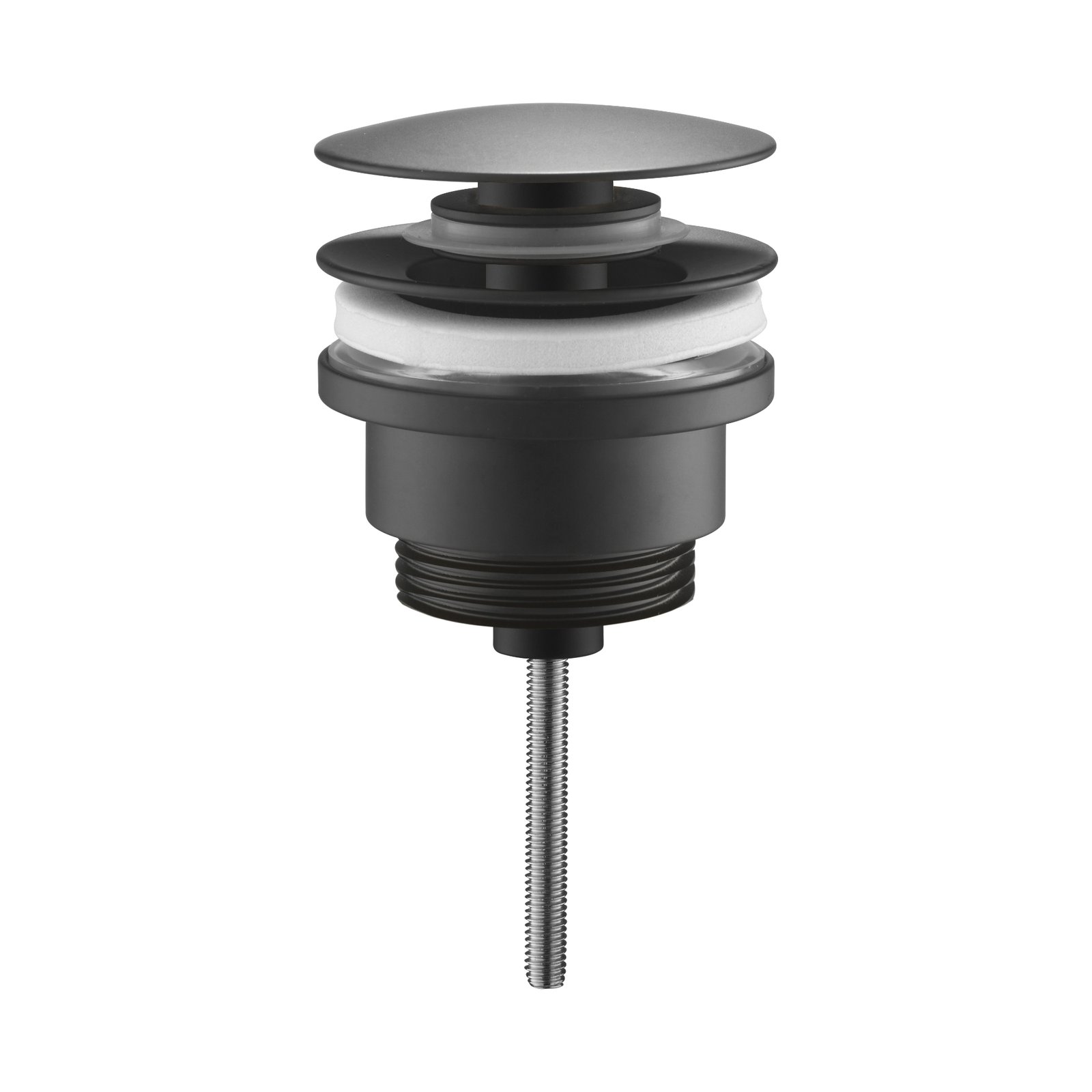 JTP Vos Slotted And Unslotted Basin Waste – Various Colour - Matt Black