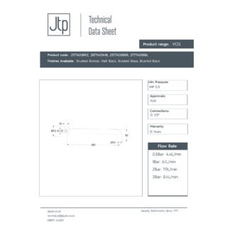 JTP Vos Overhead Shower - Various Colour - Image 2