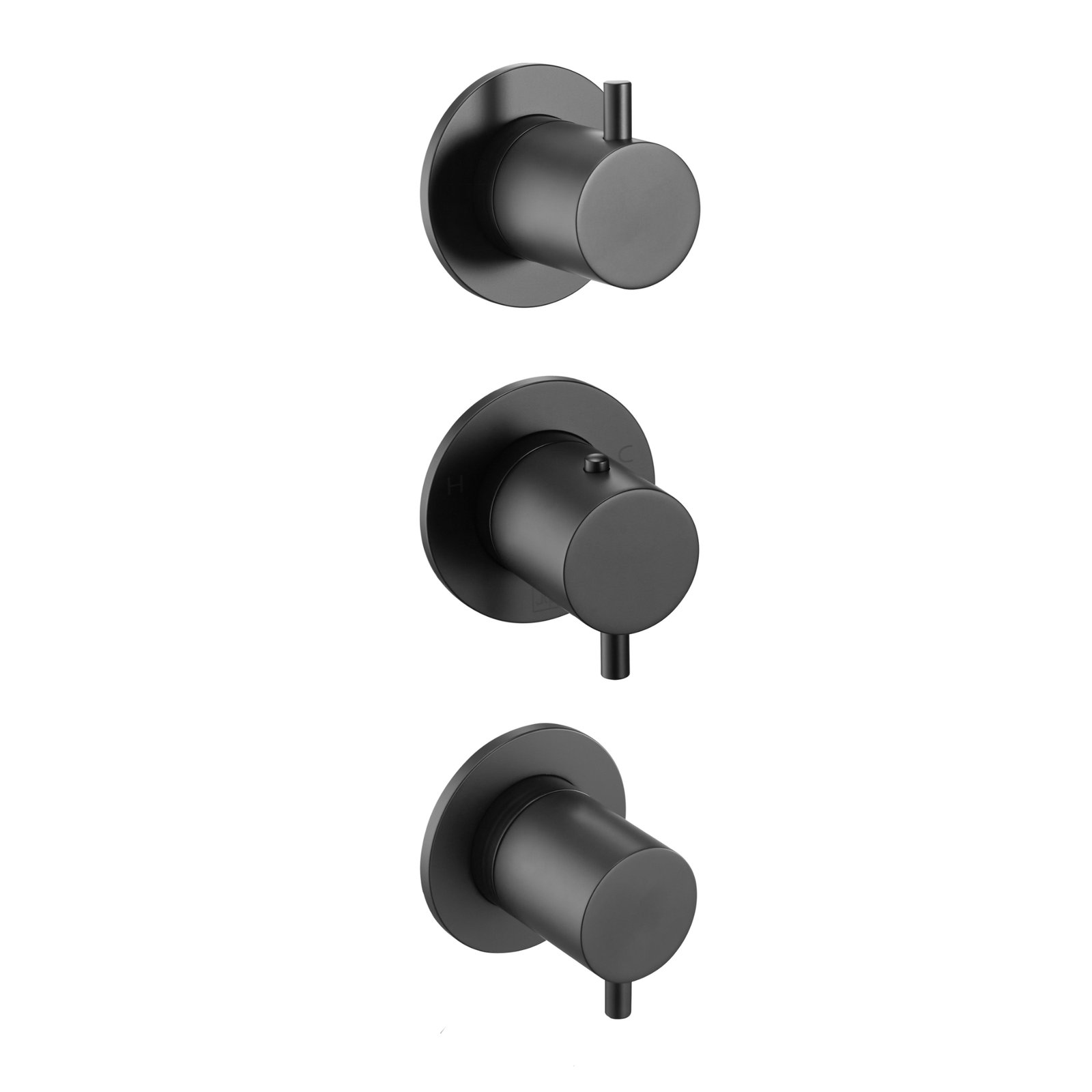 JTP Vos Modular 3 Outlet 3 Handle Thermostatic Concealed Shower Valve – Various Colour - 