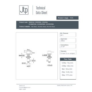 JTP Vos Deck Mounted Panel Valves Pair - Various Colour - Image 2