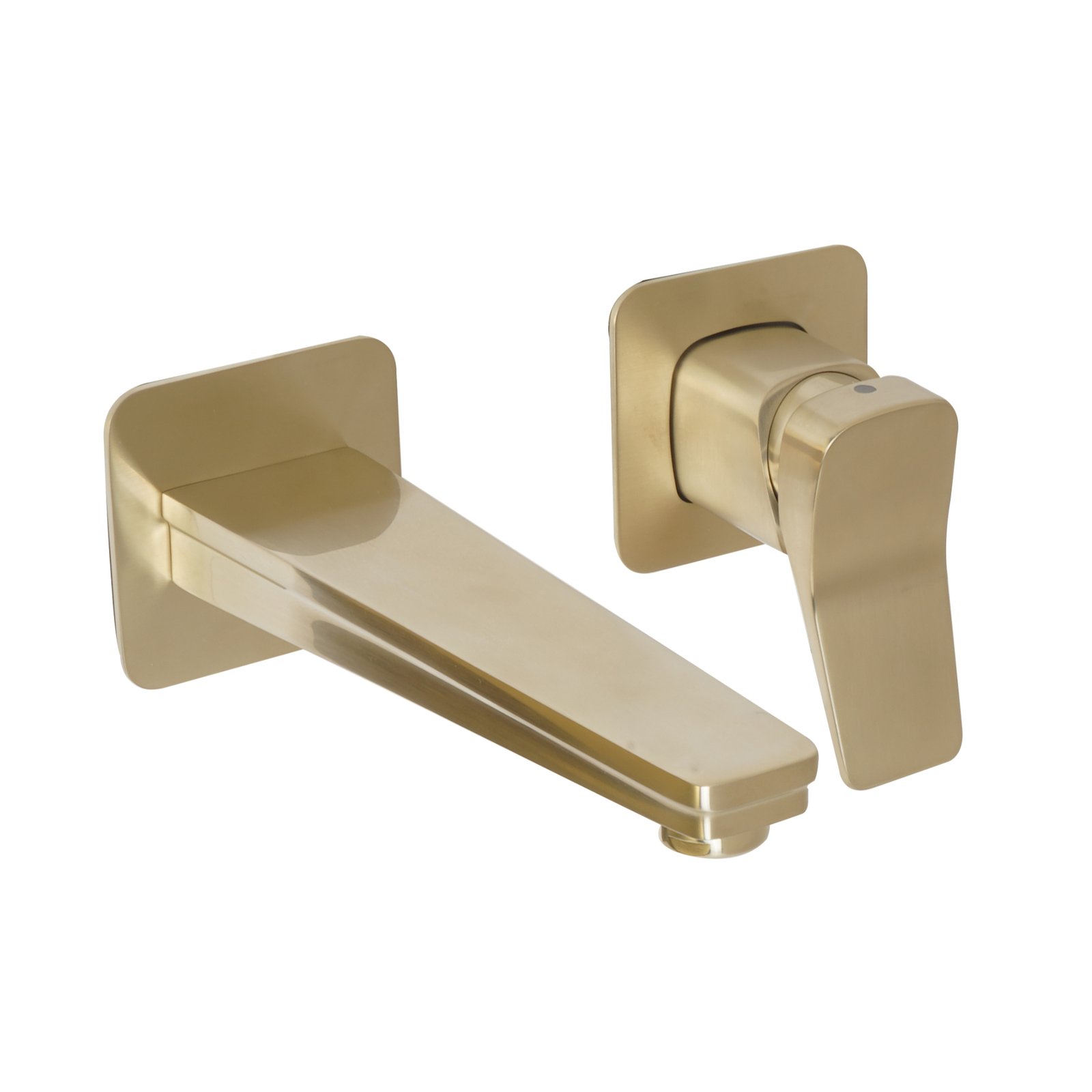 JTP Hix Wall Mounted Basin Mixer Tap – Various Colour - Brushed Brass