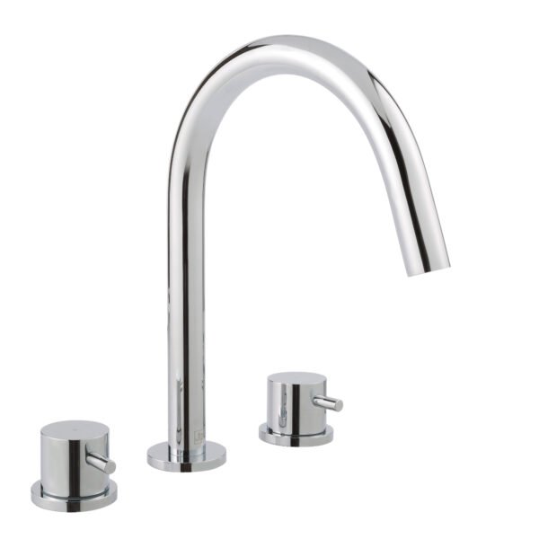 JTP Florence 3 Hole Bath Filler Tap Chrome