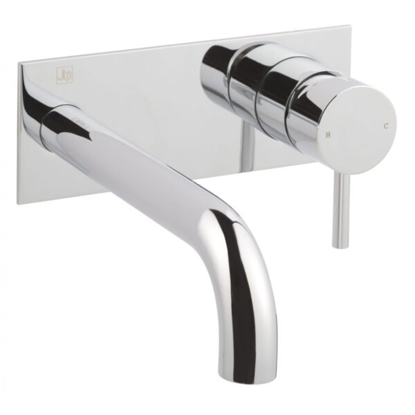 JTP Florence Wall Mounted Single Lever Basin Mixer Tap & Back Plate Chrome