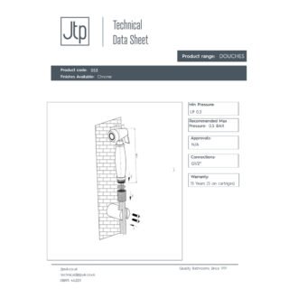 JTP Sigma Douche Set & Angle Valve Chrome - Image 2