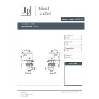 JTP Florence Panel Valve 55mm Wide Chrome - Image 2