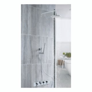 JTP Florence 2 Outlet Thermostatic Concealed Shower Mixer & Shower Kit And Fixed Head Chrome - Image 3