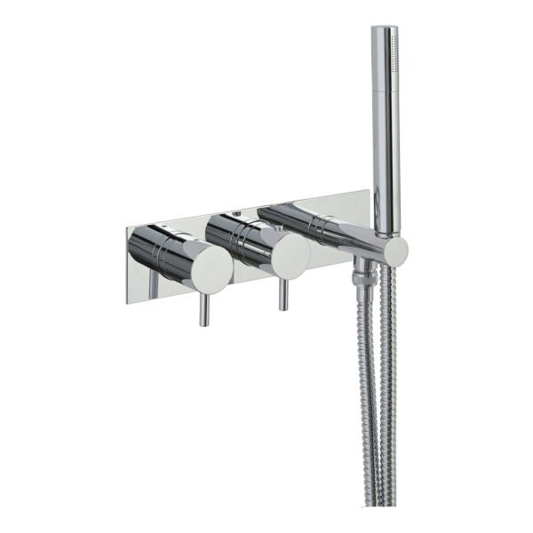 JTP Florence 2 Outlet Thermostatic Concealed Shower Valve & Handset Chrome