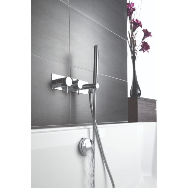 JTP Florence 2 Outlet Thermostatic Concealed Shower Valve & Handset Chrome - Image 3