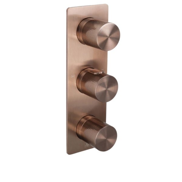 JTP Evo 2 Outlet 3 Handle Thermostatic Concealed Shower Valve - Various Finish
