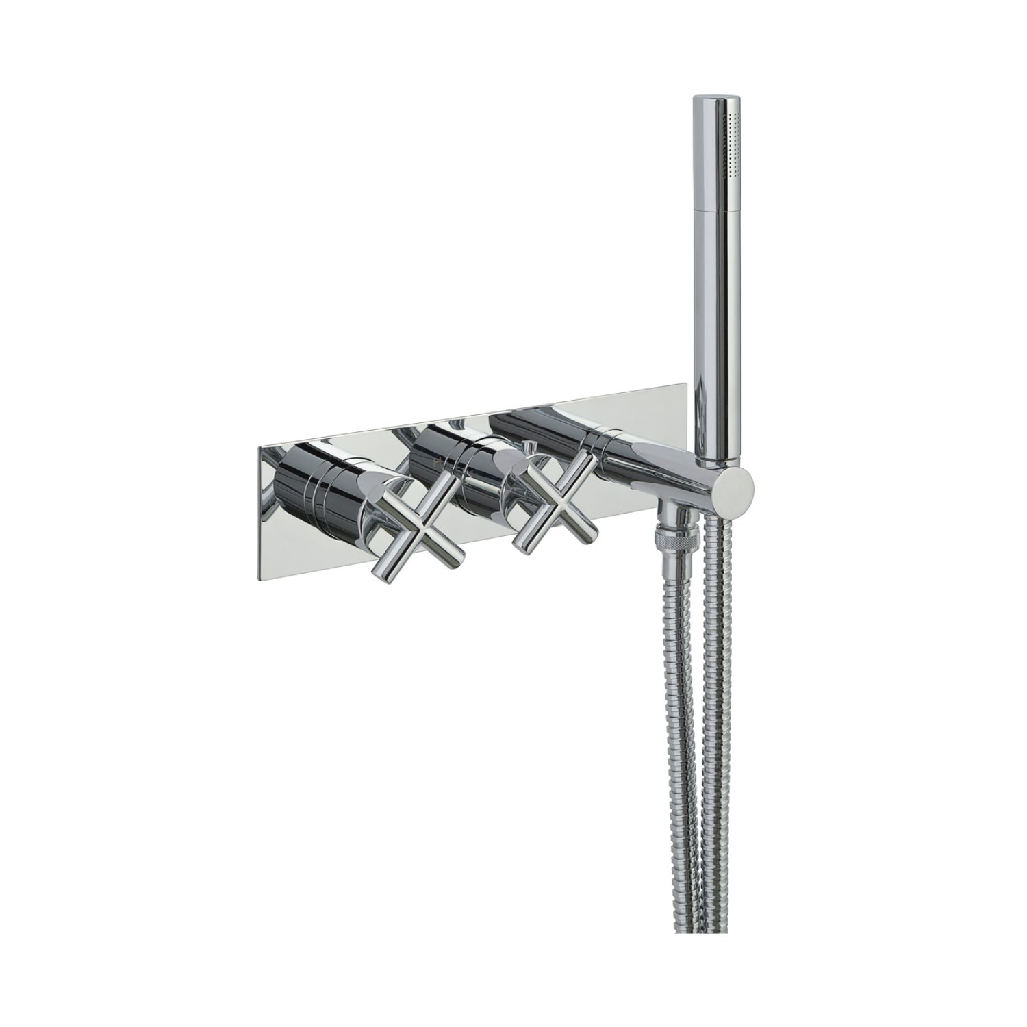JTP Solex 2 Outlets Thermostatic Concealed Shower Valve & Attached Handset Chrome