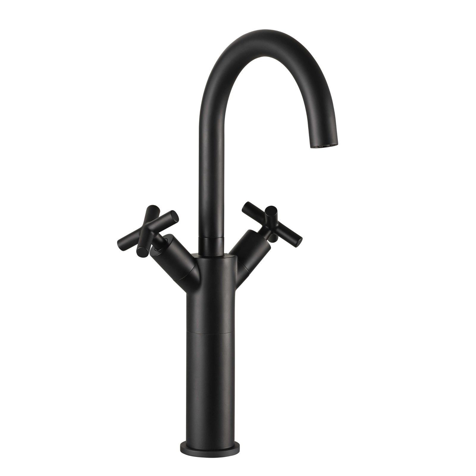 JTP Solex Tall Mono Basin Mixer Tap Swivel Spout Matt Black