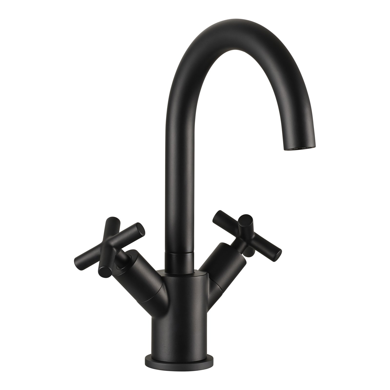 JTP Solex Mono Basin Mixer Tap Swivel Spout Without Waste – Various Colour - Matt Black