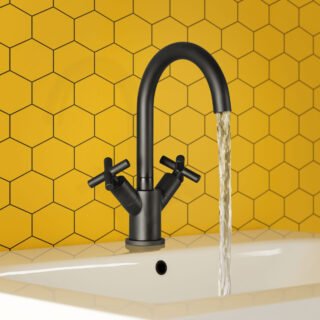 JTP Solex Mono Basin Mixer Tap Swivel Spout Without Waste - Various Colour - Image 3