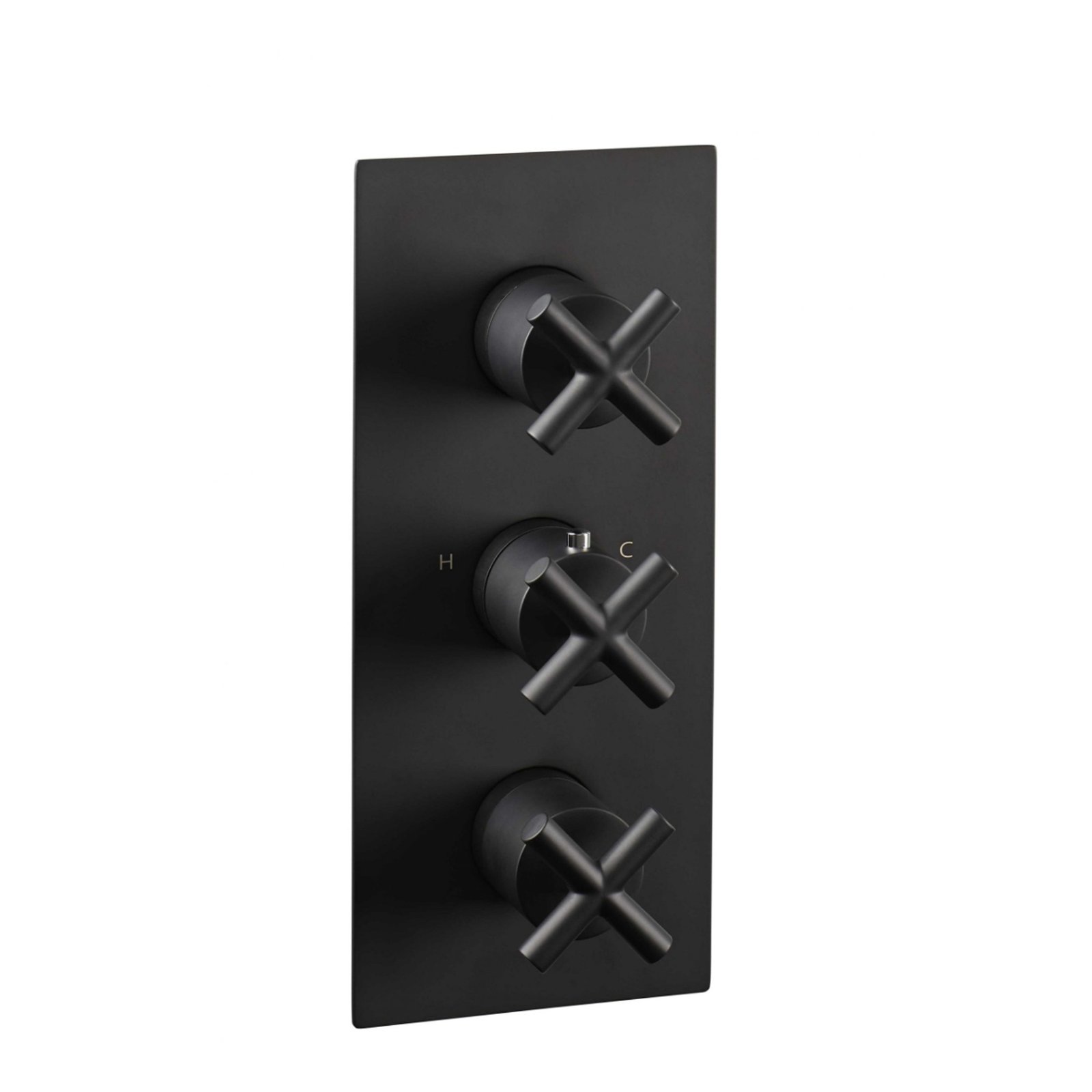 JTP Solex 3 Outlet 3 Handle Thermostatic Concealed Shower Valve – Various Colour - Matt Black