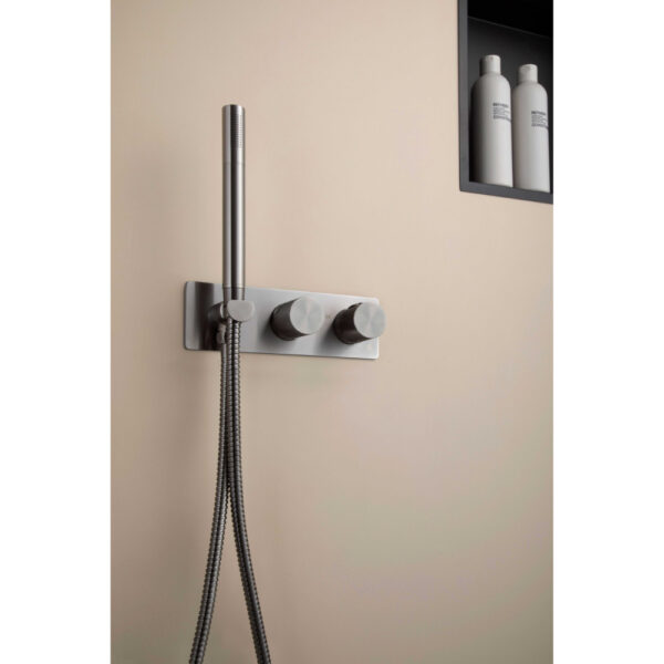 JTP Evo 2 Outlet Thermostatic Concealed Shower Valve With Attached Handset - Various Finish - Image 5