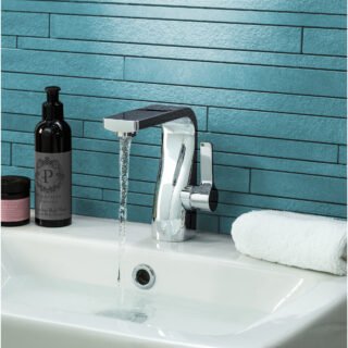 JTP Curve Single Lever Basin Mixer Tap Chrome - Image 3