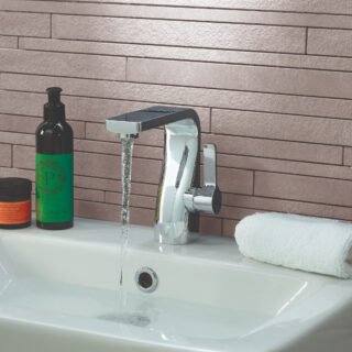 JTP Curve Single Lever Basin Mixer Tap Chrome - Image 4