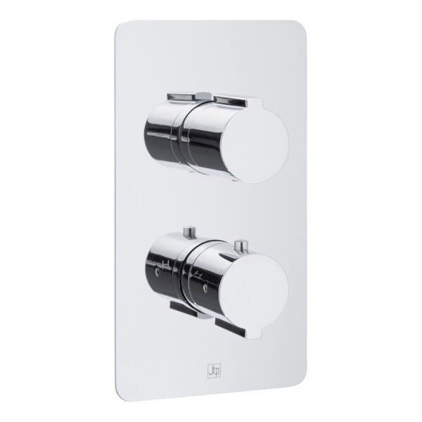 JTP Curve 1 Outlet 2 Handle Thermostatic Concealed Shower Valve Chrome