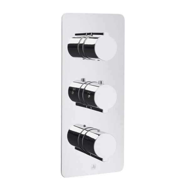 JTP Curve 3 Outlet 3 Handle Thermostatic Concealed Shower Valve Chrome