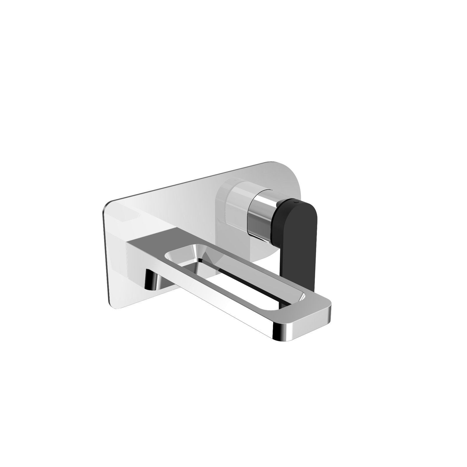 JTP Axel Wall Mounted Single Lever Basin Mixer Tap – Various Colour - Chrome/Matt Black
