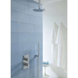 JTP Amore 2 Outlet 2 Handle Thermostatic Concealed Shower Valve Chrome - Image 3