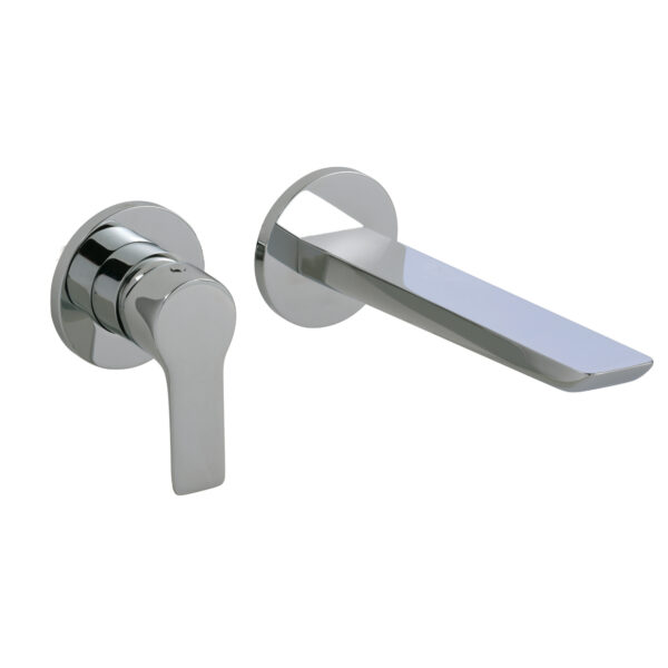JTP Amore 2 Hole Wall Mounted Basin Mixer Tap Chrome