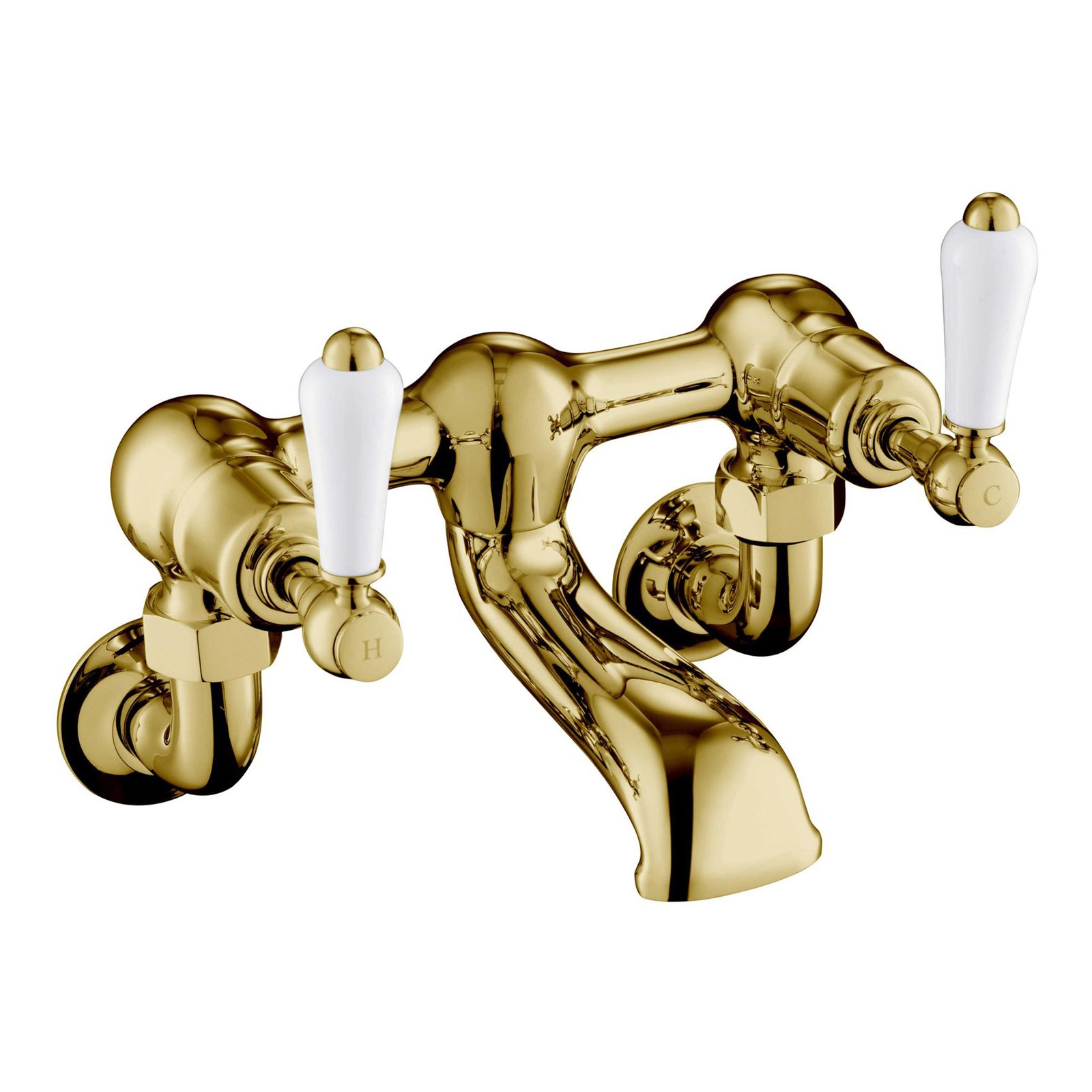 JTP Grosvenor Lever Wall Mounted Bath Filler Tap – Various Colour - Light Gold