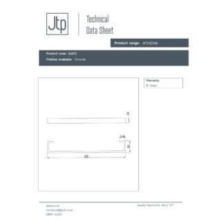JTP Athena Towel Bar Chrome - Image 2